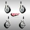 Service Caster 5 Inch 316SS Black Poly Swivel 7/8 Inch Expanding Stem Caster Brake SCC, 2PK SS316EX20S514-PPUB-BLK-2-TLB-2-78 - alternate 4